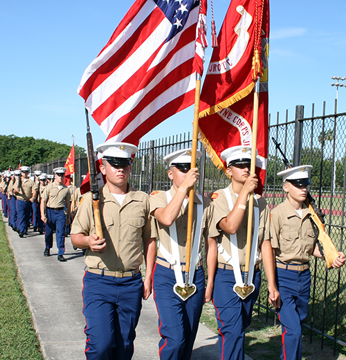 Military school color guard