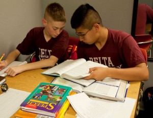 studying together at boarding school