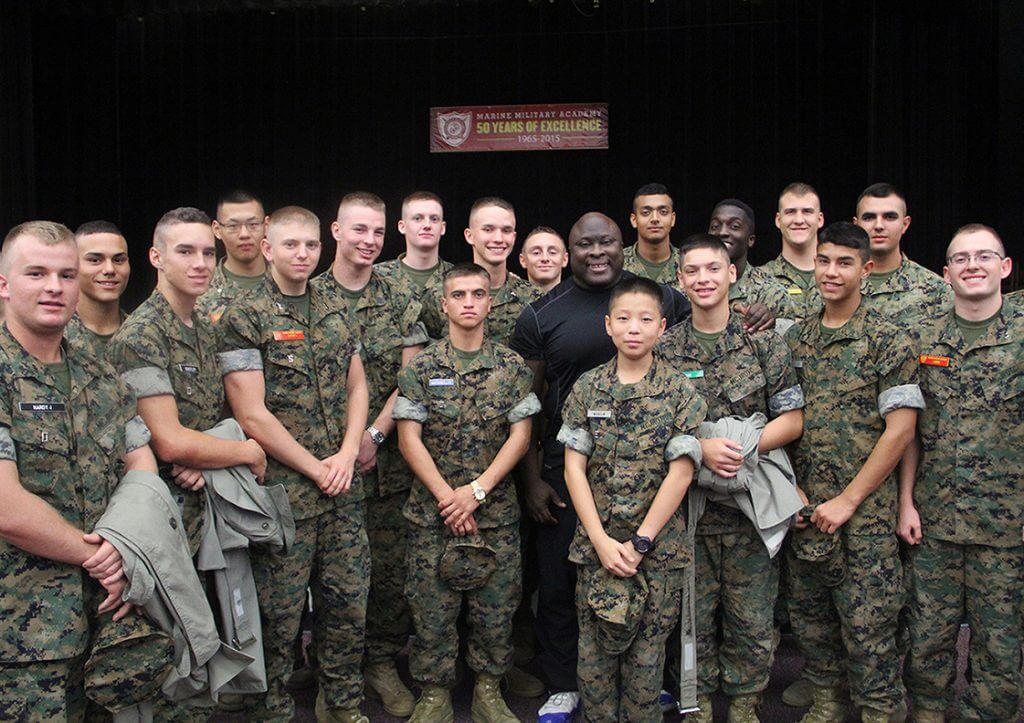 Clarence Lee with Cadets
