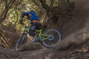 Mountain bike on a dirt path