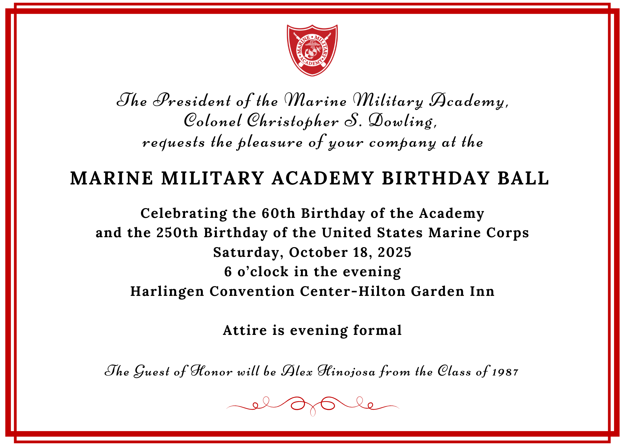 birthday ball formal invitation