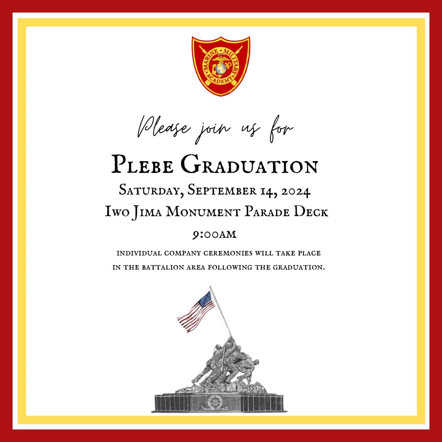 fall plebe graduation invitation