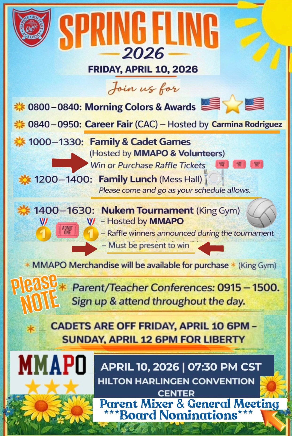 spring fling schedule of events