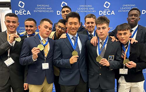 MMA DECA Club with awards