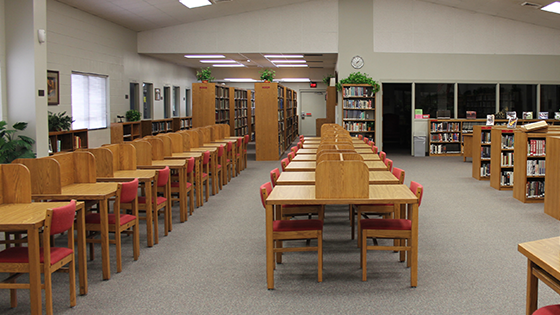 Boarding school library main lobby