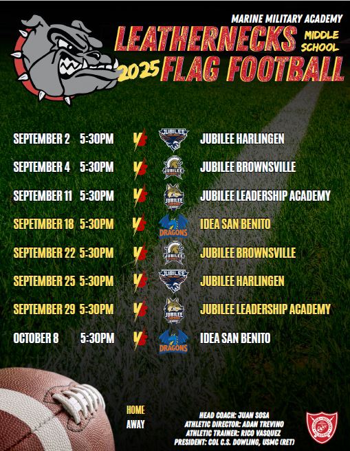 flag football schedule